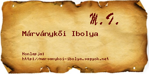 Márványkői Ibolya névjegykártya